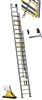 Extension ladder Centaure 3 sections with rope 14,20 m