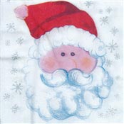 Santa Claus paper Christmas napkin 33 x 33 cm