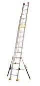 Centaur sliding ladder 2 planes with rope 9,10m stabilizers