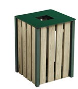 Outdoor trash timber 50L Rossignol green foam