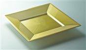 Disposable plate square gold color 180 x 180 packages 72