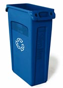Container Rubbermaid Slim Jim Blue aeration with 87 liters