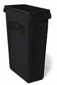 Rubbermaid Slim Jim Container Black aeration with 87 liters