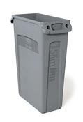 Rubbermaid Slim Jim Container Grey aeration with 87 liters