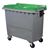 Acheter 770-liter 4-wheel waste bin, Green lid, central lift system