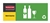 Acheter "Glass" recycling pictogram, pack of 10