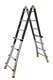 Buy Telescopic ladder 1,25 m / 5,10 aluminium 4 x 4 rungs Centaure