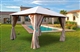 Buy _UK_Tonnelle de jardin 3x3 m avec rideaux Atlas coloris Taupe