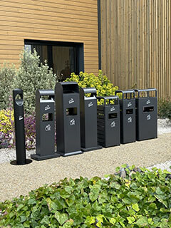 Outdoor ashtray for businesses and communities