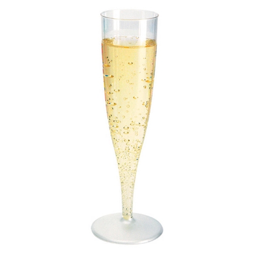 Injected crystal disposable champagne flutes