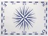 Disposable paper tablecloth deco Rose des vents 30 X 40 500