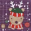 Rudolph paper Christmas napkin 33 x 33 cm by 50