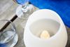 Moody white silicone candle holder