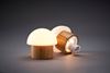 Brother bamboo LED candle holder