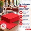 190108 - Paper napkins, 38x38 cm, red, pack of 40