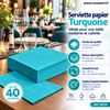 190110 - Turquoise 38x38 cm paper napkins, pack of 40
