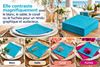 190110 - Turquoise 38x38 cm paper napkins, pack of 40