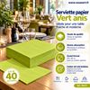 190111 - Paper napkins, 38x38 cm, anise green, pack of 40