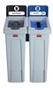 Slim Jim 2-flow black and blue waste sorting bin