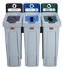 Slim Jim 3 flow selective sorting bin black, blue and green