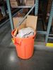 Round 121L Rubbermaid raw container orange