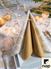 Christmas tablecloth roll crystals gold 1,20x25m
