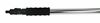 2.4m telescopic aluminum handle with water passage