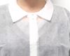 Disposable blouse with zip closure and inside pocket