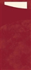 Duni burgundy sacchetto cutlery pouch