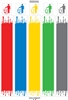 Tri selective set of 3 self-adhesive boards