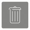 Grey magnetic recycling unit for other waste, 45x45 mm