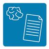 Blue magnetic paper sorting tray, 45x45 mm