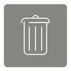 Grey magnetic recycling unit for other waste, 90x90 mm