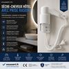 506201 - Hotel hair dryer with razor socket 1200 W