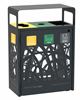 Cybel 3x60L anthracite recycling bin 