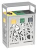 Cybel Extreme 3x60L calibrated recycling bin, marine grade stainless steel