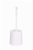 Toilet brush holder has put white plastic