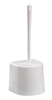 Door white plastic toilet brush Wall