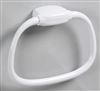 White plastic ring towel holder
