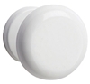 1 round white head patere