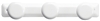 Patere 3 tete round white