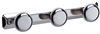 Patere 3 round chrome head