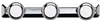 Patere 3 round chrome head
