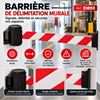 51893 - Red and white retractable wall barrier