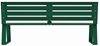 Green metal bench