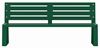 Green metal bench