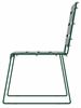 Green metal bench