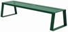Green metal bench