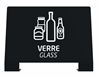 Alitri glass trash can nameplate