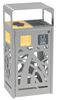 Cybel Extreme 2x60L calibrated recycling bin, marine grade stainless steel